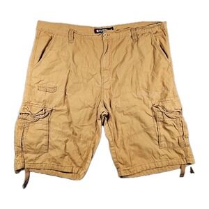 Southpole Cargo Shorts Men's 46‎ Khaki Tan Cotton Streetwear Y2K 13" Wide-Leg